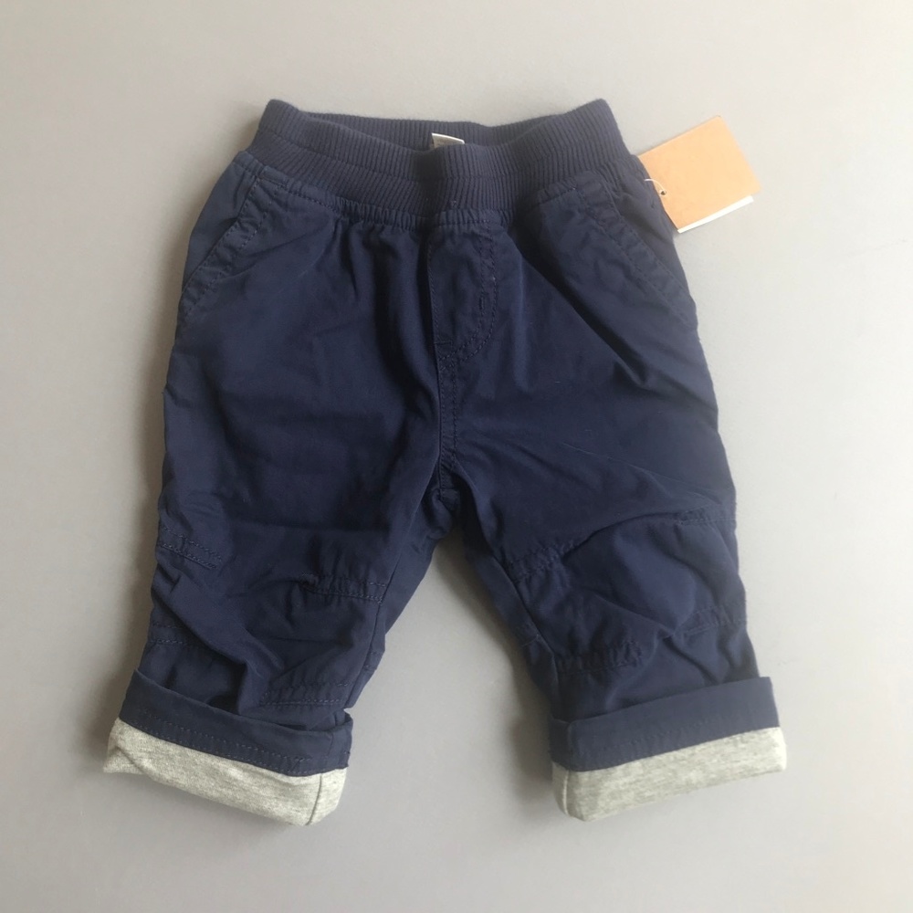 TEA COLLECTION Lined Canvas Pants NWT Sz 3-6 Mos. - Picture 2 of 8
